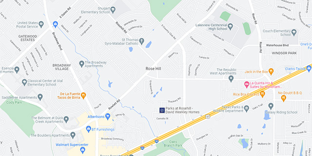 Rose Hill, TX map image