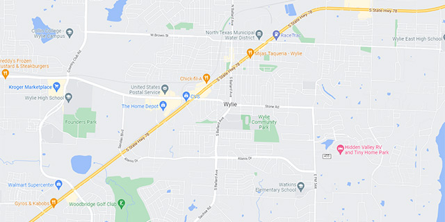 Wylie, TX map image
